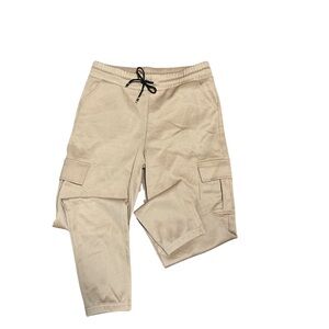 Beige Cargo Jogger with Drawstring